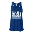 thumbnail image 1 of Womens Class Of 2021 Quarantenior Funny Graduate Quarantine Flowy Racerback Tank Top T-Shirt, 1 of 1