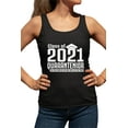 thumbnail image 1 of Womens Class Of 2021 Quarantenior Funny Graduate Quarantine Racerback Tank Top T-Shirt, 1 of 1