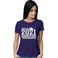 thumbnail image 1 of Womens Class Of 2021 Quarantenior Funny Graduate Quarantine T-Shirt, 1 of 1