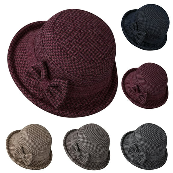 Womens Classic Dome Hat for Autumn Winter Casual Fisherman Bucket and Bowler Style Everyday Headwear