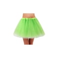 thumbnail image 1 of Womens Classic Elastic 4 Layered Tulle Tutu Skirt, Fluorescent Green, 1 of 4
