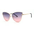 thumbnail image 1 of Womens Classic Fancy Metal Rim Cat Eye Fem Sunglasses Gold Pink Smoke, 1 of 4