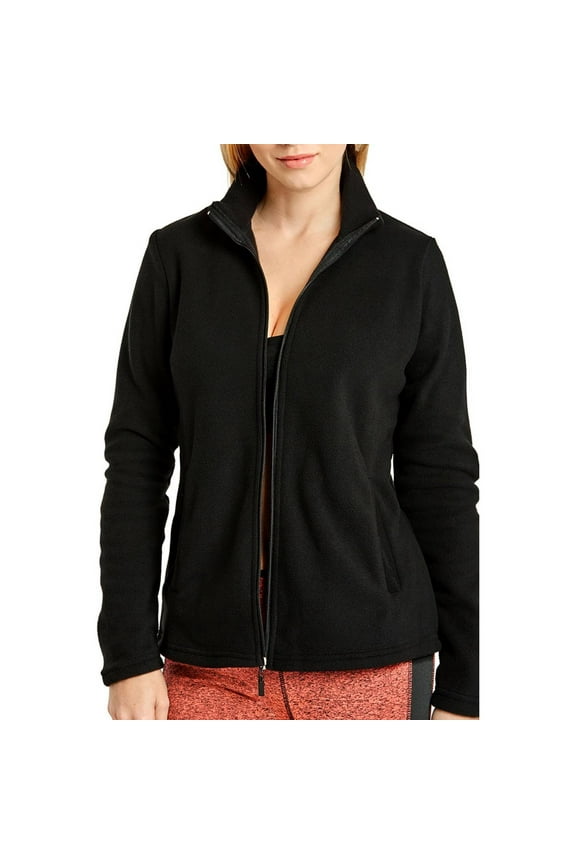 Womens Classic Fit Full-Zip Polar Soft Fleece Jacket With Pockets