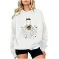 thumbnail image 1 of Womens Classic Halloween Printed Knit Sweater Long Sleeve Crew Neck Tops Casual Halloween Party Pullover Sweater, 1 of 3