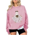 thumbnail image 1 of Womens Classic Halloween Printed Knit Sweater Long Sleeve Crew Neck Tops Casual Halloween Party Pullover Sweater, 1 of 3