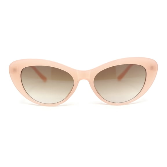 Womens Classic Iconic Pin Up Girl Cat Eye Sunglasses Pink - Brown