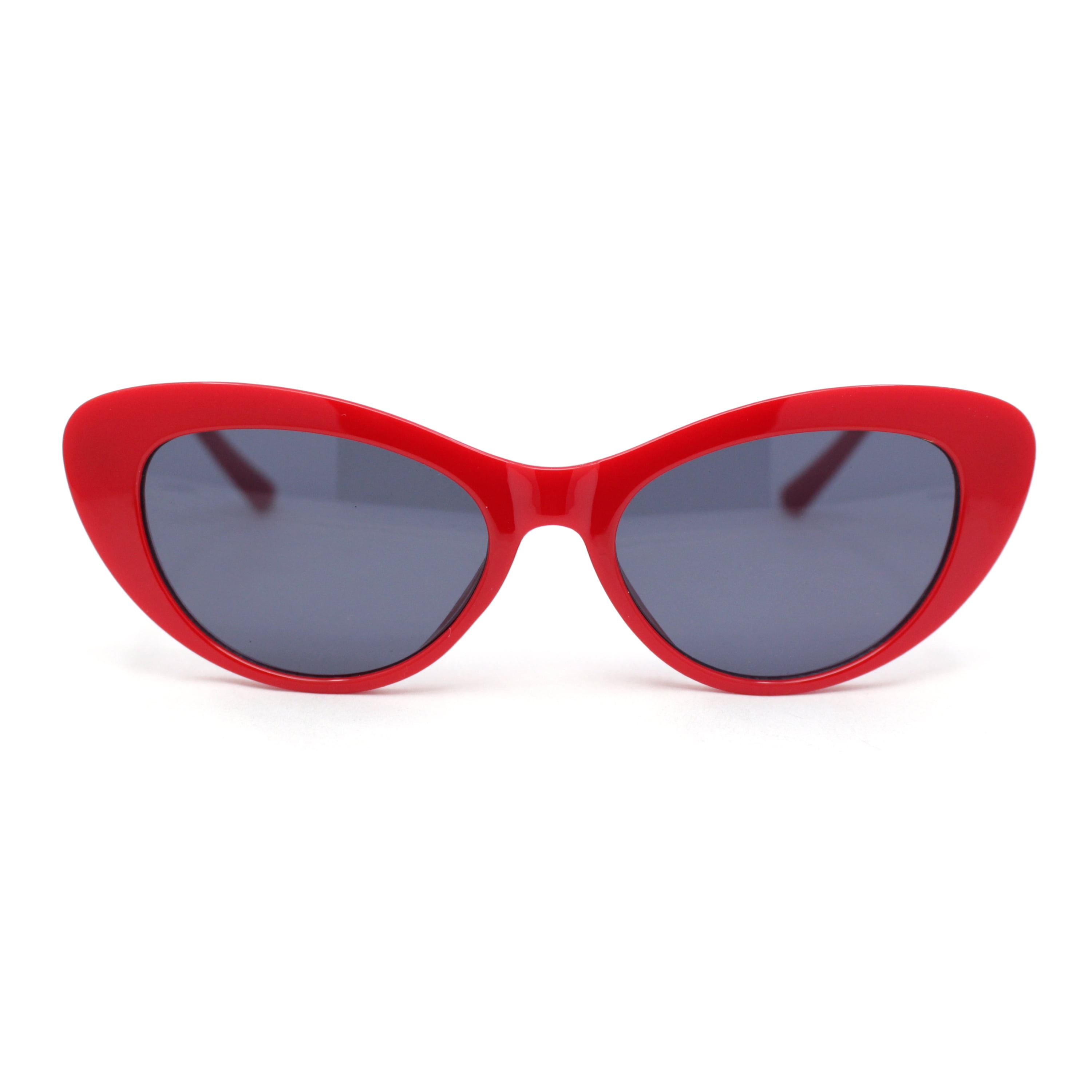 Womens Classic Iconic Pin Up Girl Cat Eye Sunglasses Red  display picture 3
