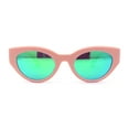 thumbnail image 1 of Womens Classic Mod Cute Cat Eye Plastic Sunglasses Pink Teal Mirror, 1 of 4