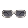 thumbnail image 1 of Womens Classic Mod Rectangle Minimal Plastic Sunglasses Slate Black, 1 of 4