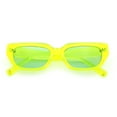 thumbnail image 1 of Womens Classic Mod Rectangular Cat Eye Plastic Fashion Sunglasses Neon Green - Green, 1 of 8