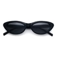 thumbnail image 1 of SA106 Womens Classic Mod Soft Cat Eye Plastic Sunglasses / Black Frame - Black Lens, 1 of 8