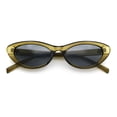 thumbnail image 1 of SA106 Womens Classic Mod Soft Cat Eye Plastic Sunglasses / Green Frame - Black Lens, 1 of 8