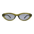 thumbnail image 1 of Womens Classic Mod Soft Cat Eye Plastic Sunglasses Green Black, 1 of 4