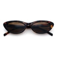 thumbnail image 1 of SA106 Womens Classic Mod Soft Cat Eye Plastic Sunglasses / Tortoise Frame - Brown Lens, 1 of 7