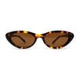 thumbnail image 1 of Womens Classic Mod Soft Cat Eye Plastic Sunglasses Tortoise Brown, 1 of 4