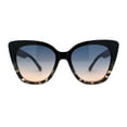 thumbnail image 1 of Womens Classic Oversized Cat Eye Gothic Plastic Sunglasses Black Tortoise Blue Peach, 1 of 4