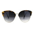 thumbnail image 1 of Womens Classic Retro Gothic Rounded Half Rim Cat Eye Tortoise Gold Smoke, 1 of 4