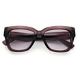 thumbnail image 1 of Womens Classic Understated Thick Horn Rim Designer Fashion Sunglasses All Purple, 1 of 7