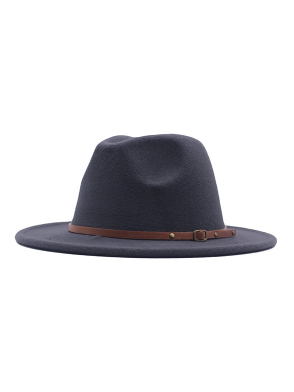 Womens Classic Wide Floppy Panama Hat Belt Buckle Wool Fedora Hat Notch Gear Hat Star Ht Hat Nature Work Baseball Hats for Men Caps for Running Hats in Bulk Damsel Hat Snap Back Trucker Top Knot