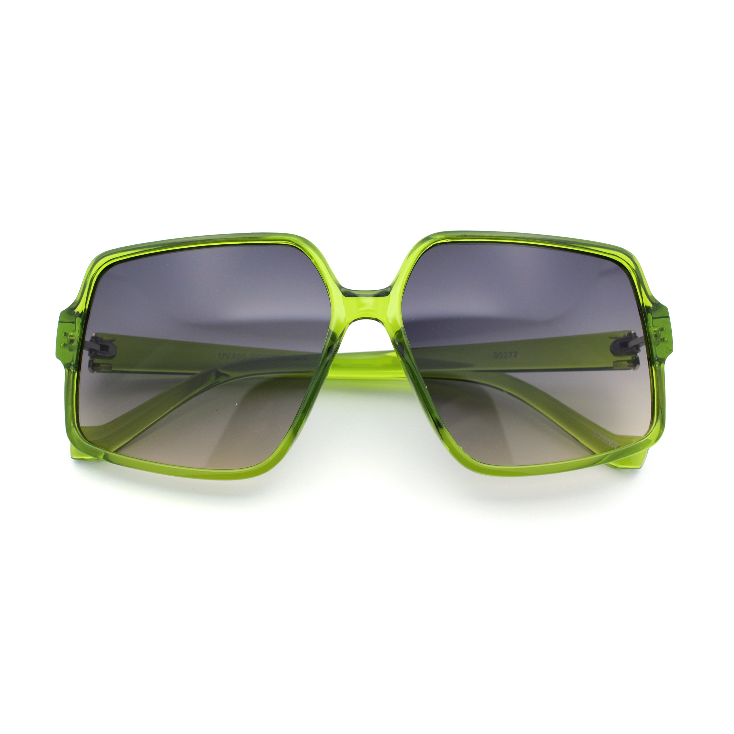 Chic Green Sunglasses Lucianna Square Frame Sunglasses in Green | Trendy Square  main image 4