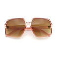 thumbnail image 1 of Womens Classical 90s Butterfly Designer Style Chic Thin Plastic Sunglasses Pink - Brown, 1 of 8