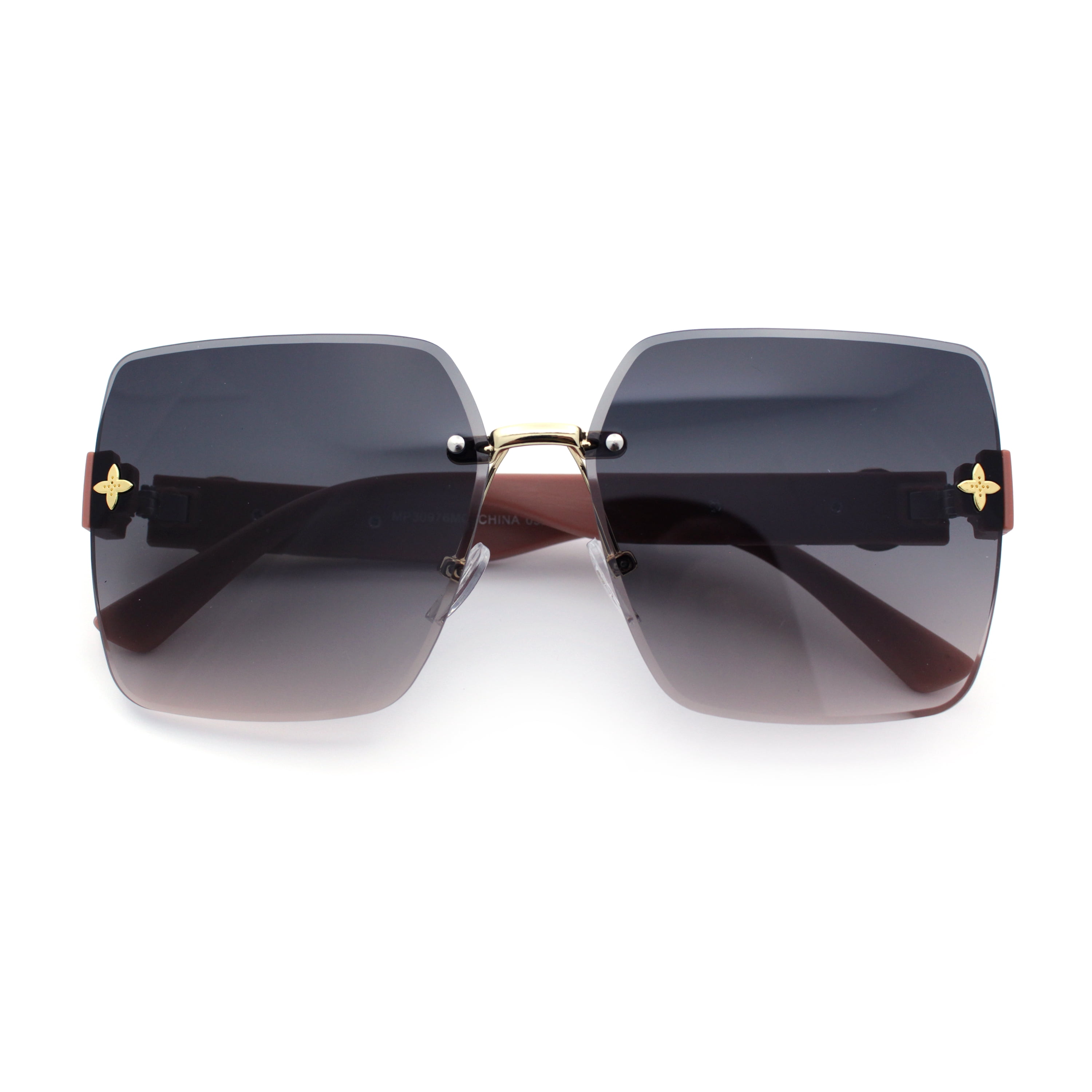 Rectangle Sunglasses for Women,Trendy Rimless 90s UV400 Womens Womens Luxury Fashion Rimless Rectangle Designer Style 90s  main image 4