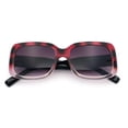 thumbnail image 1 of Womens Classy 90s Styling Chic Rectangle Designer Fashion Plastic Sunglasses Red Tortoise - Purple, 1 of 8