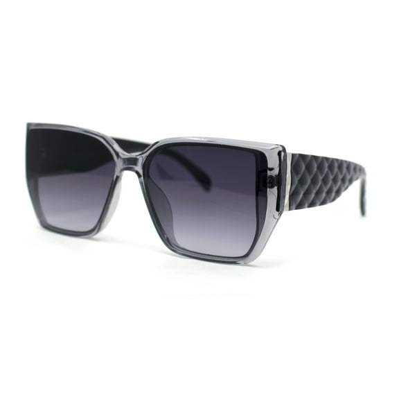 Womens Classy Designer Style Squared Subtle Cat Eye Plastic Sunglasses Slate - Smoke