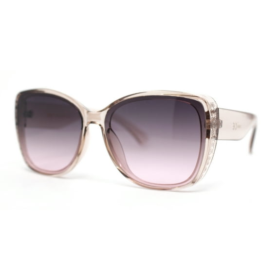 Womens Classy Elegant Chic Inset Lens Butterfly Plastic Sunglasses Pink - Purple