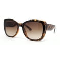 thumbnail image 1 of Womens Classy Elegant Chic Inset Lens Butterfly Plastic Sunglasses Tortoise - Brown, 1 of 4
