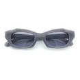 thumbnail image 1 of Womens Classy Mod Oval Rectangle Plastic Chic Fashion Sunglasses All Grey, 1 of 1