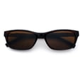 thumbnail image 1 of Womens Classy Narrow Rectangle Horn Rim Plastic Fashion Sunglasses Tortoise - Brown, 1 of 8