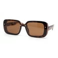 thumbnail image 1 of Womens Classy Narrow Rounded Rectangle Rimless Glitter Plastic Sunglasses Tortoise Pink - Brown, 1 of 4