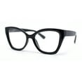 thumbnail image 1 of Womens Classy Oversized Thick Plastic Cat Eye Reading Glasses Black +1.00, 1 of 4