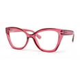 thumbnail image 1 of Womens Classy Oversized Thick Plastic Cat Eye Reading Glasses Burgundy +2.50, 1 of 4