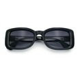 thumbnail image 1 of Womens Classy Rectangle Retro Mod Designer Fashion Luxe Sunglasses Black - Smoke, 1 of 8