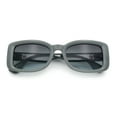 thumbnail image 1 of Womens Classy Rectangle Retro Mod Designer Fashion Luxe Sunglasses Grey - Green, 1 of 8