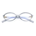 thumbnail image 1 of Womens Classy Round Oval Plastic Blue Light Filtering Computer Glasses Slate, 1 of 8