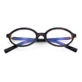 thumbnail image 1 of Womens Classy Round Oval Plastic Blue Light Filtering Computer Glasses Tortoise, 1 of 8