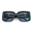 thumbnail image 1 of Womens Classy Thick Plastic Square Rectangle Butterfly Designer Sunglasses [Green - Purple], 1 of 7