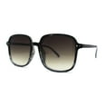 thumbnail image 1 of Womens Classy Thin Plastic Large Rectangle Simple Fashion Sunglasses Dark Green - Brown, 1 of 4