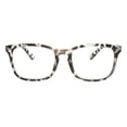 thumbnail image 1 of Womens Clear Lens Fashion Glasses Rectangular Keyhole Frame UV 400 Tortoise, 1 of 4