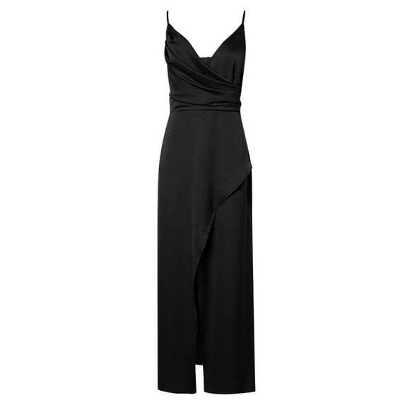 Womens Clearance under $10 2025 Clearance! asdoklhq Womens Plus Size Clearance Dresses, Sexy Sleeveless Solid V-Neck Ladies Camies Zipper Vest Long Dress