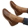 thumbnail image 1 of Womens Clearance under $10 2025 Clearance! asdoklhq Womens Slip On Shoes Under $15,Women's Hollow Out Casual Shoes Solid Round Head Comfortable Platform Sandals Shoes, 1 of 6