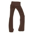 thumbnail image 1 of LEAVINGSUO Pants for Women Spring Fall Womens Fashion Women Workout Out Leggings Stretch Waist Button Pocket Yoga Gym Loose Pants Brown XL, 1 of 5