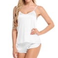 thumbnail image 1 of Womens Clearance，Pajamas Womens Sexy Lingerie Satin Sleepwear Silk Cami Shorts Set Soft Sleep Pjs 2 Piece Nightwear Gift, 1 of 9