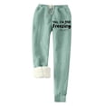thumbnail image 1 of Womens Clearance Pants Womens Clithes Fashion Printing Leggings With Elastic Drawstring Pockets Thick Warm Pants, 1 of 3