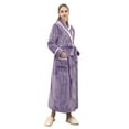 thumbnail image 1 of Womens2025ï¼Soft Plush Women Fleece Robe, Cozy Warm Bathrobe, Fuzzy Female Long Spa Robe, 1 of 9