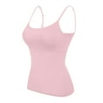 thumbnail image 1 of Womens2025ï¼Women's Cami with Built-in Shelf Bra, Stretch Cotton Camisole, Adjustable Straps, 1 of 9