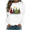 thumbnail image 1 of Womens Clearance asdoklhq Womens Plus Size Tops Clearance,Christmas Women's Casual Long Sleeve Printed Ladies Sweatshirts Tops, 1 of 4